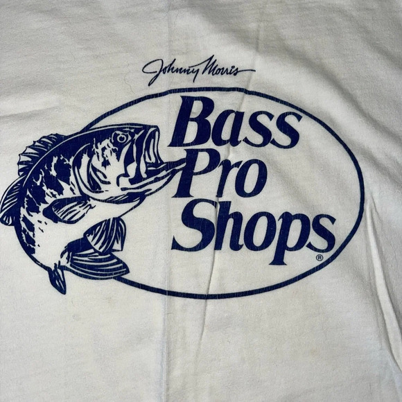 Bass Pro Shops White Knit Shirt Sz L - Picture 4 of 5